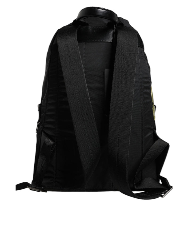 Dolce & Gabbana Black Logo Tape Polyamide School Travel Backpack Men Bag - Beyzy Store - Dolce & Gabbana