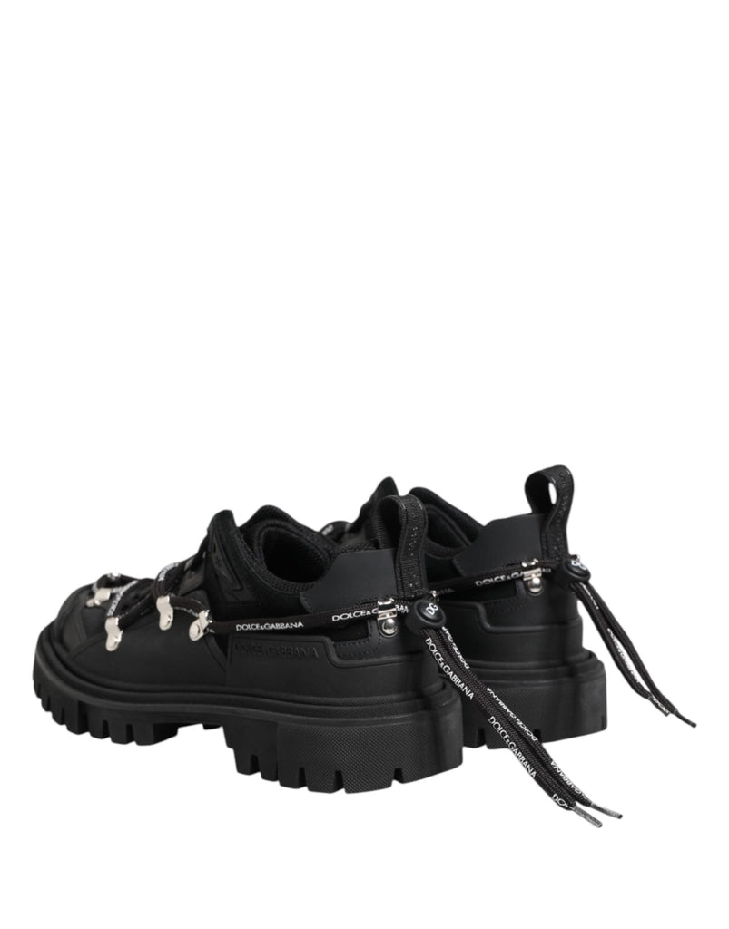 Dolce & Gabbana Black Low Top Lace Up Trekking Sneakers Shoes - Beyzy Store - Dolce & Gabbana