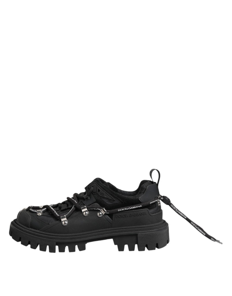 Dolce & Gabbana Black Low Top Lace Up Trekking Sneakers Shoes - Beyzy Store - Dolce & Gabbana