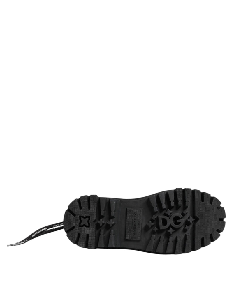 Dolce & Gabbana Black Low Top Lace Up Trekking Sneakers Shoes - Beyzy Store - Dolce & Gabbana