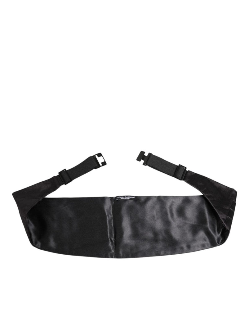 Dolce & Gabbana Black Men 100% Silk Belt Wide Waist Cummerbund - Beyzy Store - Dolce & Gabbana