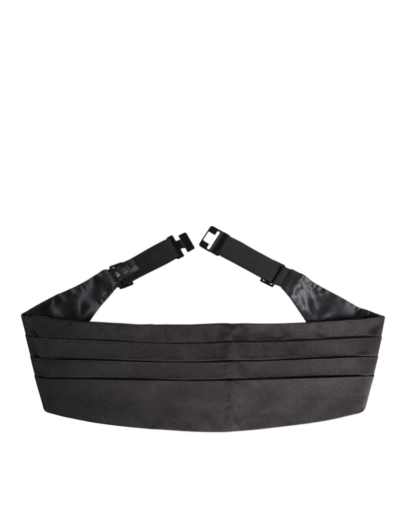 Dolce & Gabbana Black Men 100% Silk Belt Wide Waist Cummerbund - Beyzy Store - Dolce & Gabbana