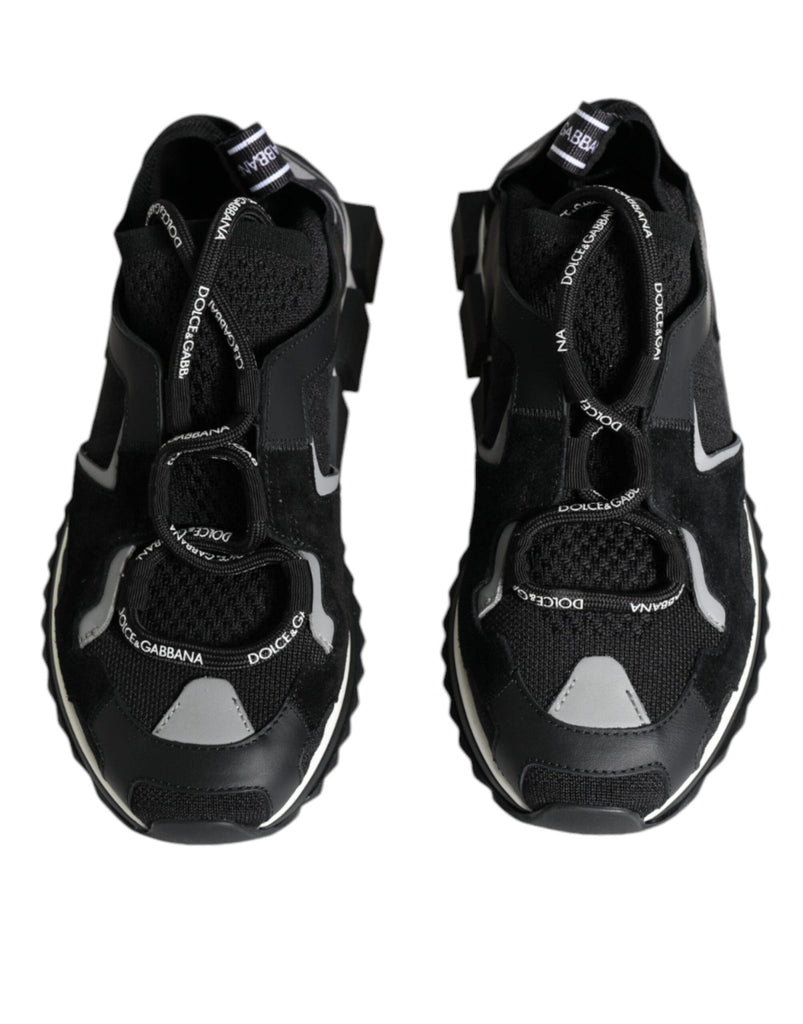 Dolce & Gabbana Black Mesh Sorrento Trekking Sneakers Shoes - Beyzy Store - Dolce & Gabbana
