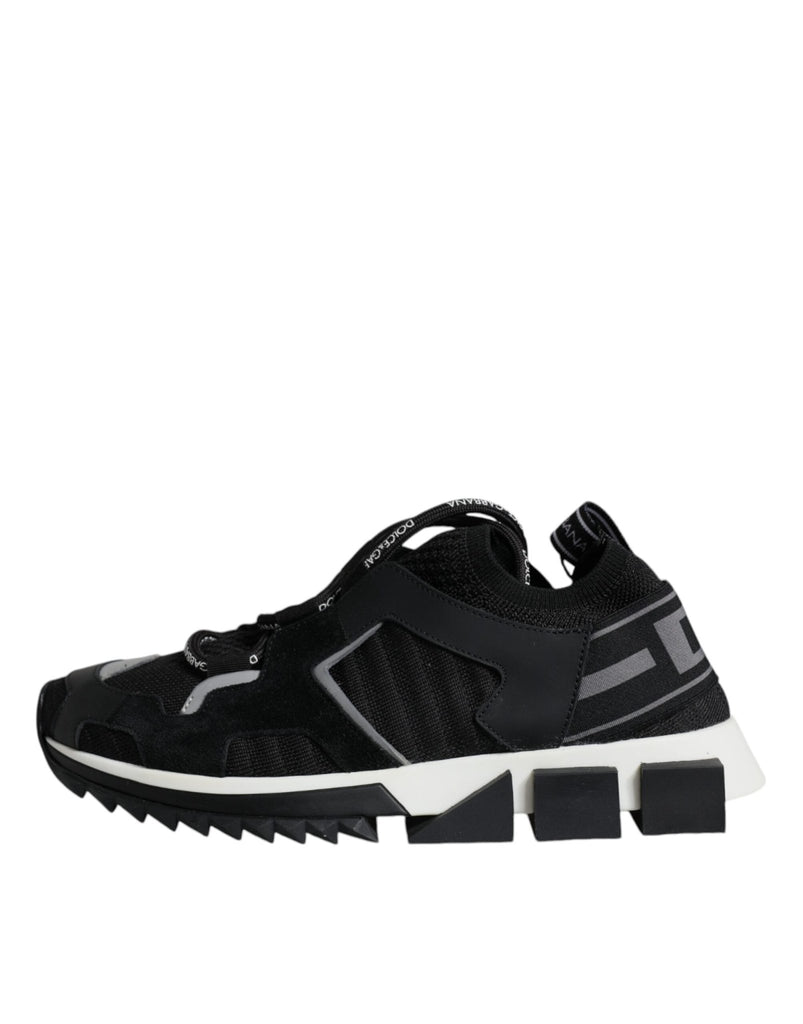 Dolce & Gabbana Black Mesh Sorrento Trekking Sneakers Shoes - Beyzy Store - Dolce & Gabbana