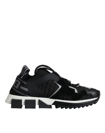 Dolce & Gabbana Black Mesh Sorrento Trekking Sneakers Shoes - Beyzy Store - Dolce & Gabbana