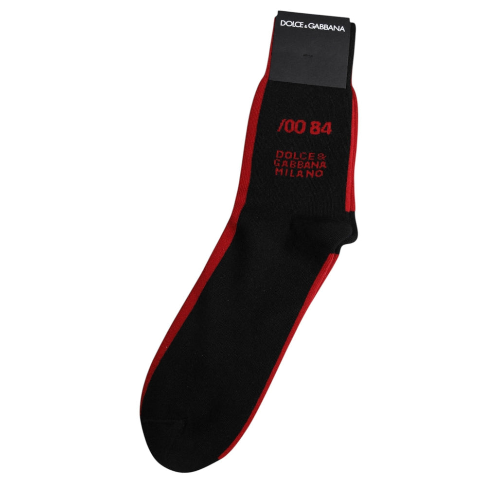 Dolce & Gabbana Black Nylon DG Logo Mid Calf Men Socks - Beyzy Store - Dolce & Gabbana