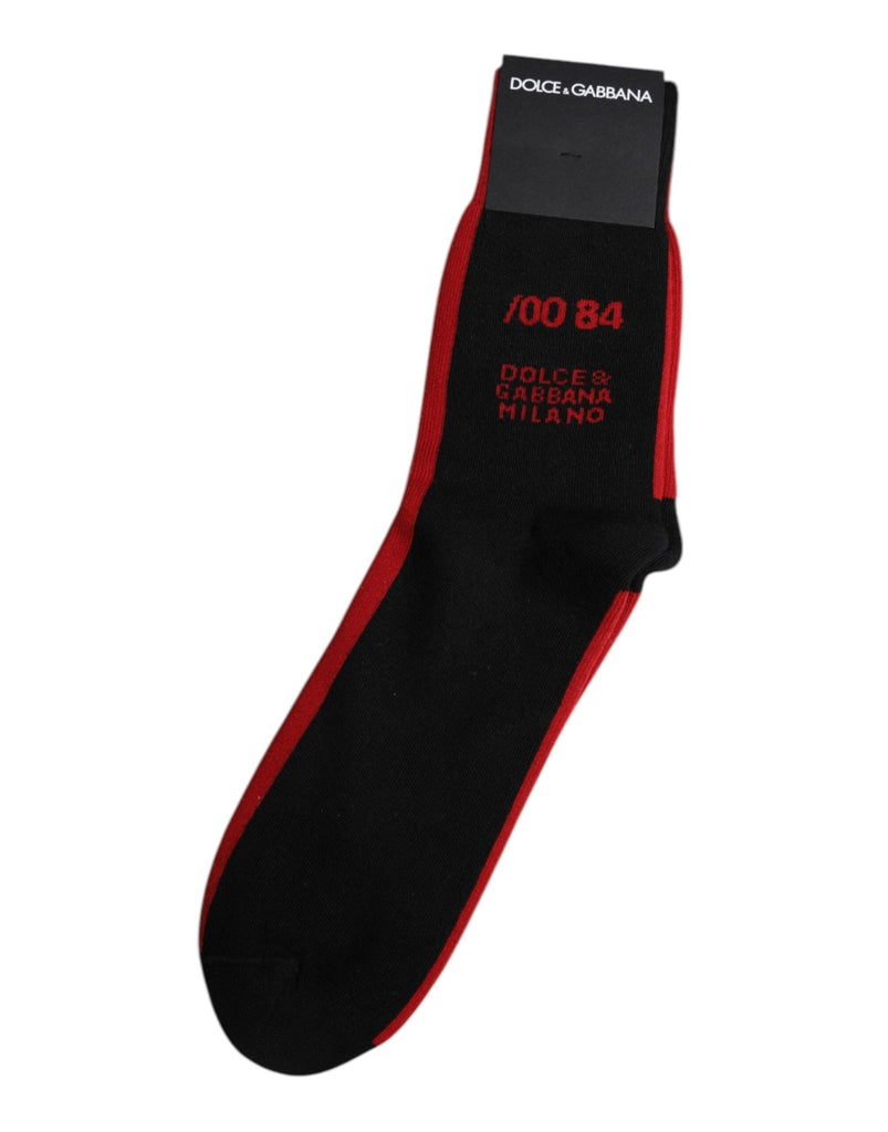 Dolce & Gabbana Black Nylon DG Logo Mid Calf Men Socks - Beyzy Store - Dolce & Gabbana