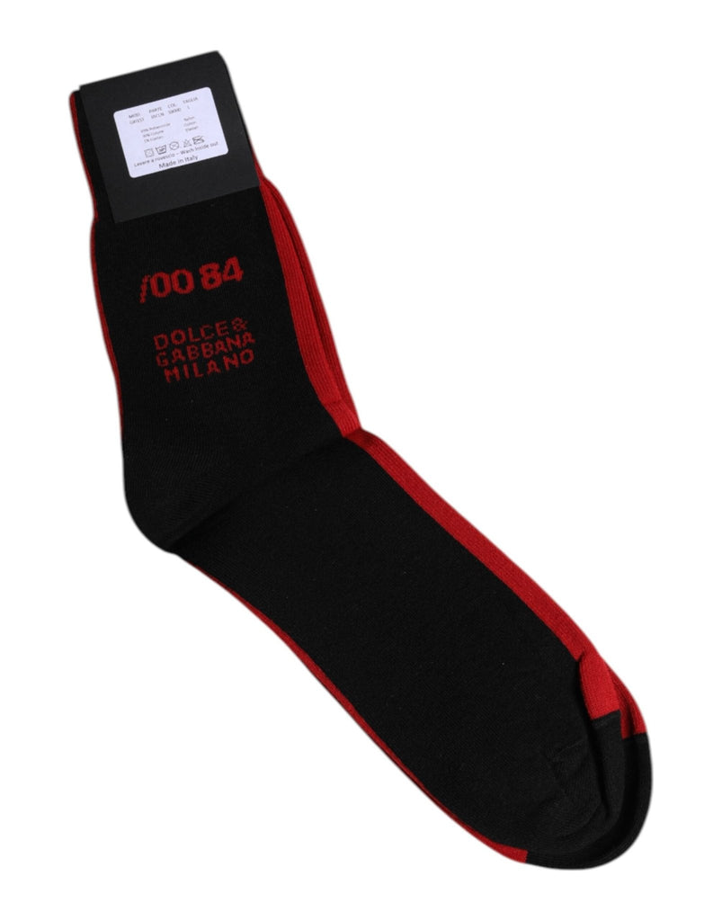 Dolce & Gabbana Black Nylon DG Logo Mid Calf Men Socks - Beyzy Store - Dolce & Gabbana