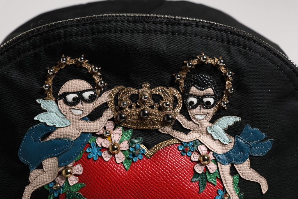 Dolce & Gabbana Black Nylon #DGFAMILY Embellished Backpack VULCANO Bag - Beyzy Store - Dolce & Gabbana