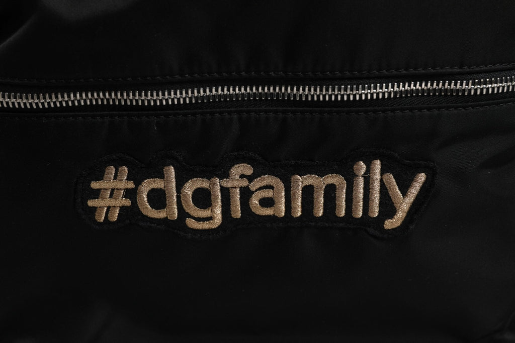 Dolce & Gabbana Black Nylon #DGFAMILY Embellished Backpack VULCANO Bag - Beyzy Store - Dolce & Gabbana