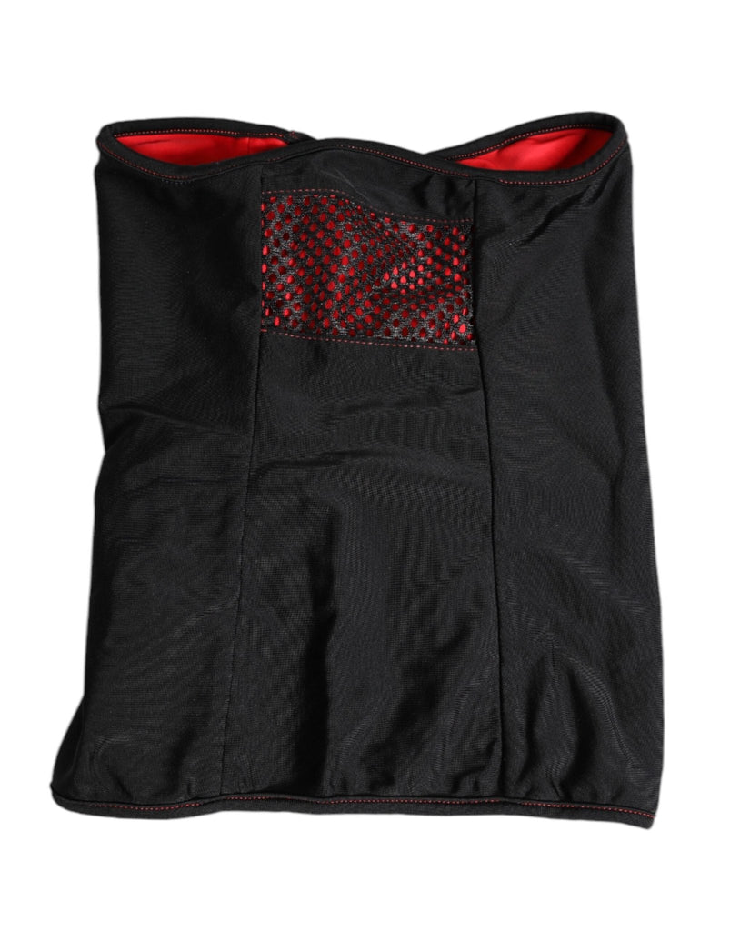 Dolce & Gabbana Black Nylon Knitted Neck Warmer Balaclava Scarf - Beyzy Store - Dolce & Gabbana