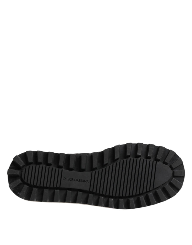 Dolce & Gabbana Black Nylon Low Top Slip On Sneaker Shoes - Beyzy Store - Dolce & Gabbana