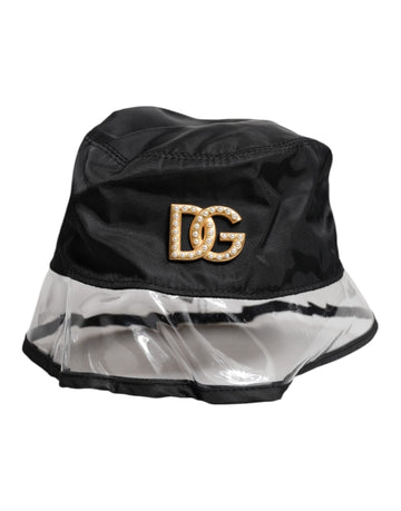 Dolce & Gabbana Black Nylon PVC DG Logo Bucket Hat - Beyzy Store - Dolce & Gabbana