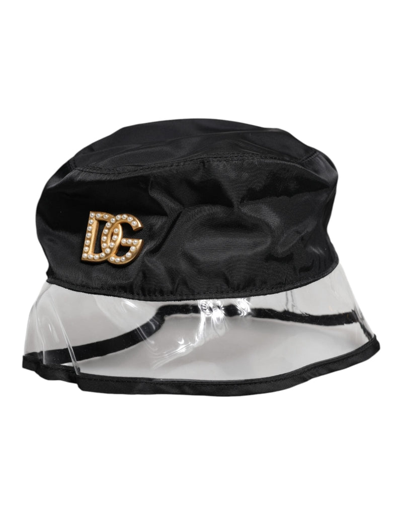 Dolce & Gabbana Black Nylon PVC DG Logo Bucket Hat - Beyzy Store - Dolce & Gabbana