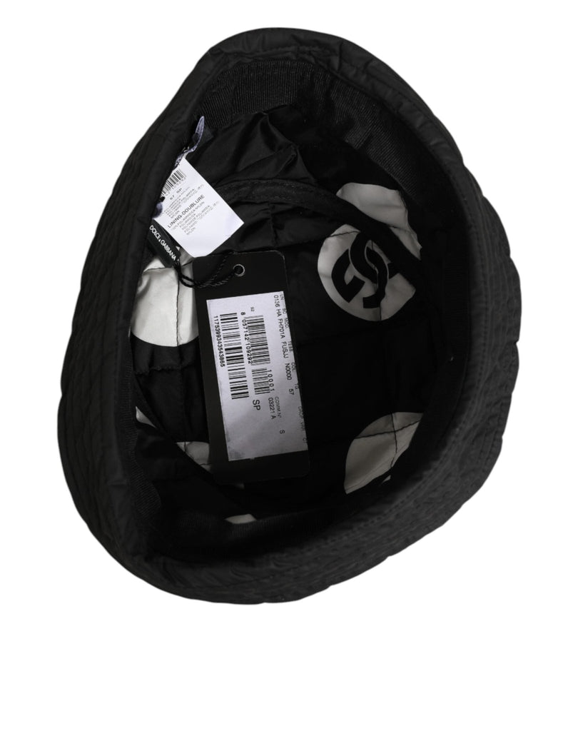 Dolce & Gabbana Black Nylon Quilted Bucket Men Capello Hat - Beyzy Store - Dolce & Gabbana