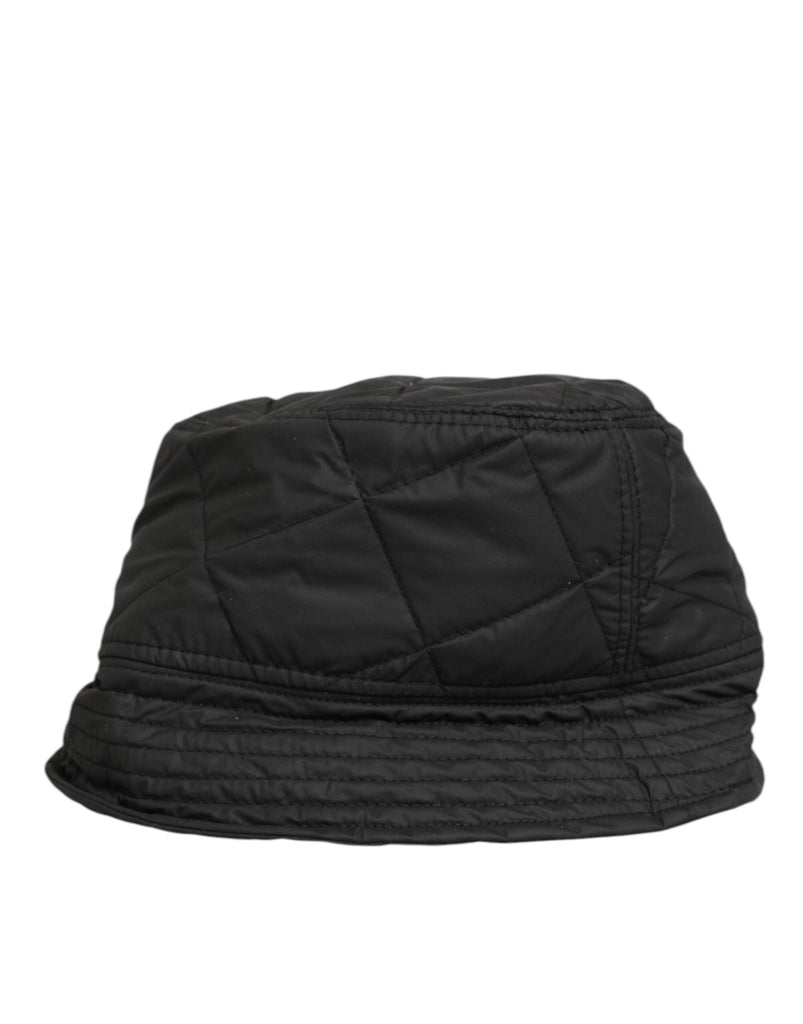 Dolce & Gabbana Black Nylon Quilted Bucket Men Capello Hat - Beyzy Store - Dolce & Gabbana