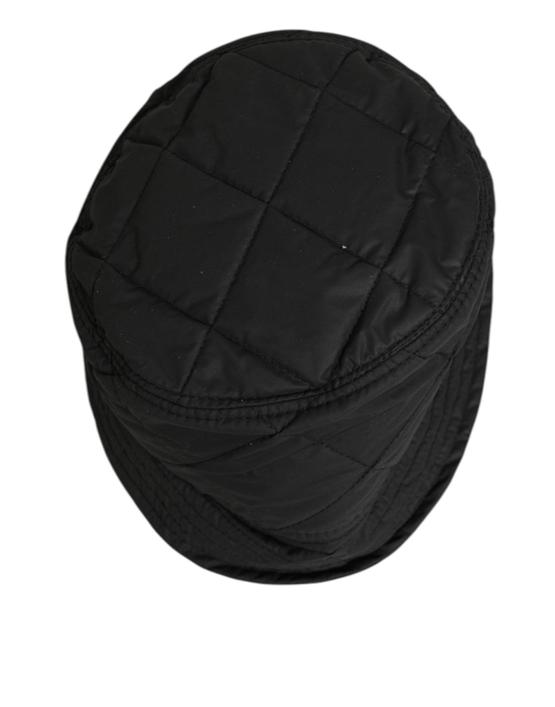 Dolce & Gabbana Black Nylon Quilted Bucket Men Capello Hat - Beyzy Store - Dolce & Gabbana