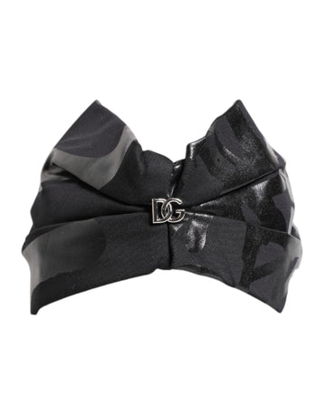 Dolce & Gabbana Black Nylon Stretch DG Logo Head Band Hat - Beyzy Store - Dolce & Gabbana