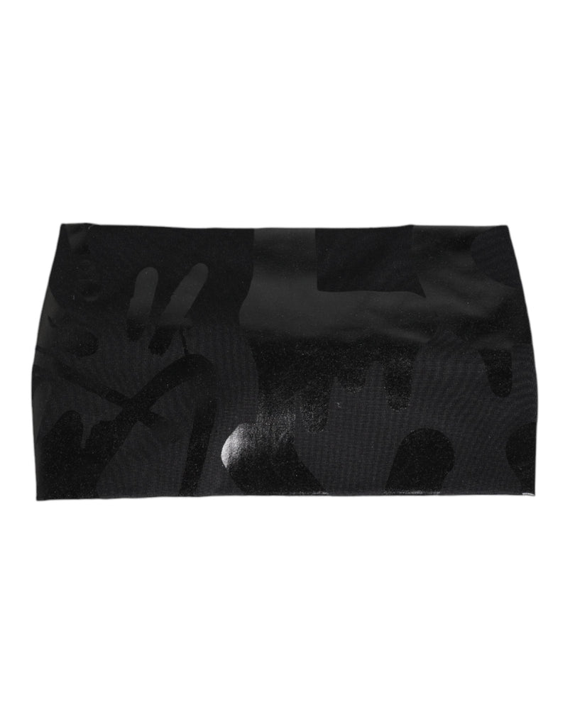 Dolce & Gabbana Black Nylon Stretch DG Logo Head Band Hat - Beyzy Store - Dolce & Gabbana