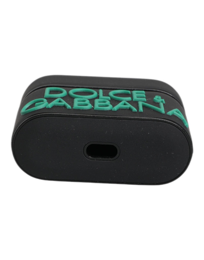 Dolce & Gabbana Black Orange Silicone Embossed Logo Airpods Case - Beyzy Store - Dolce & Gabbana