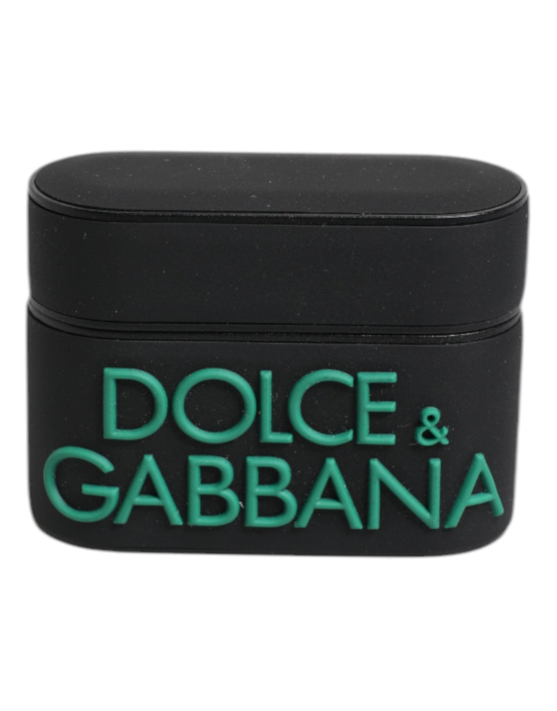 Dolce & Gabbana Black Orange Silicone Embossed Logo Airpods Case - Beyzy Store - Dolce & Gabbana