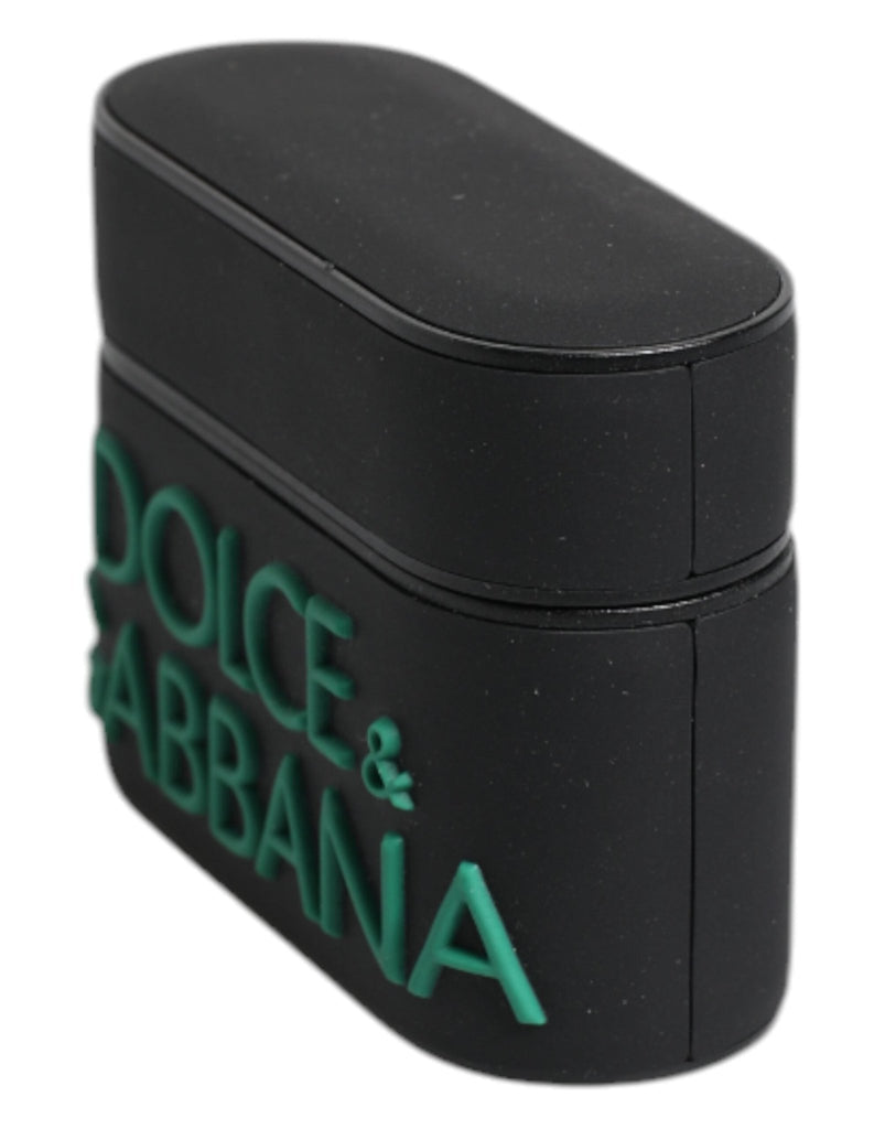 Dolce & Gabbana Black Orange Silicone Embossed Logo Airpods Case - Beyzy Store - Dolce & Gabbana