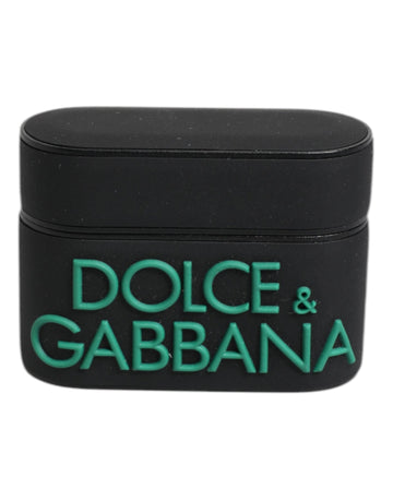 Dolce & Gabbana Black Orange Silicone Embossed Logo Airpods Case - Beyzy Store - Dolce & Gabbana