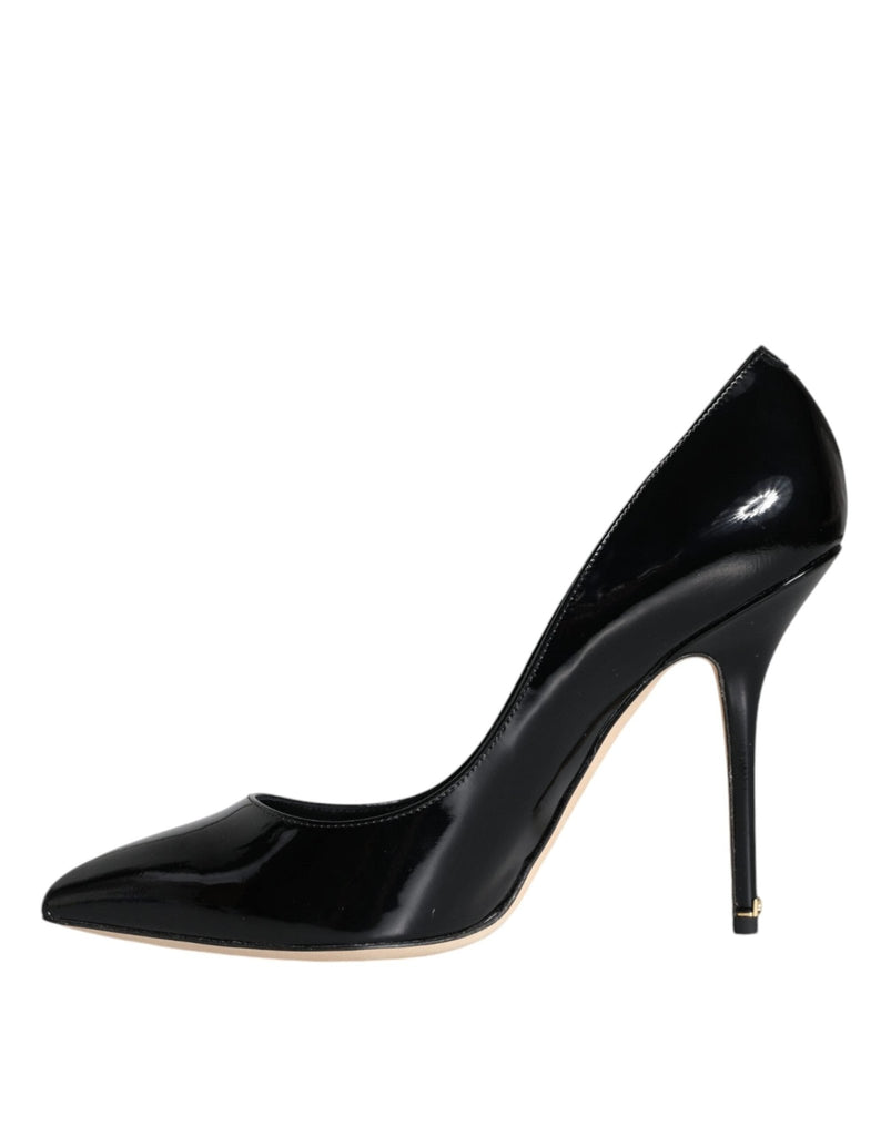 Dolce & Gabbana Black Patent Leather Bellucci Pumps Heels Shoes - Beyzy Store - Dolce & Gabbana
