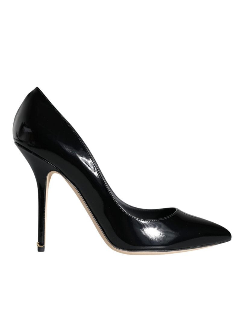Dolce & Gabbana Black Patent Leather Bellucci Pumps Heels Shoes - Beyzy Store - Dolce & Gabbana