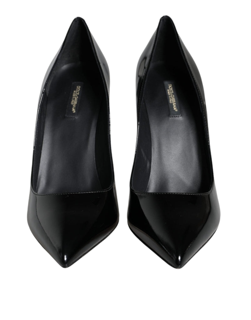 Dolce & Gabbana Black Patent Leather Bellucci Pumps Heels Shoes - Beyzy Store - Dolce & Gabbana