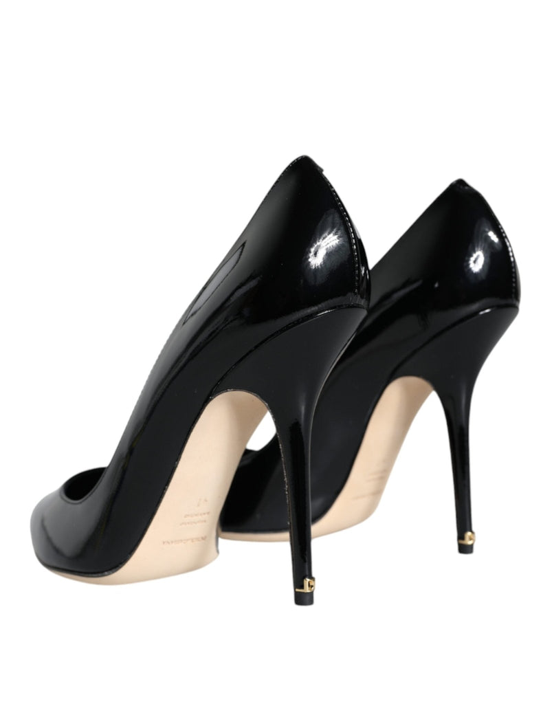 Dolce & Gabbana Black Patent Leather Bellucci Pumps Heels Shoes - Beyzy Store - Dolce & Gabbana