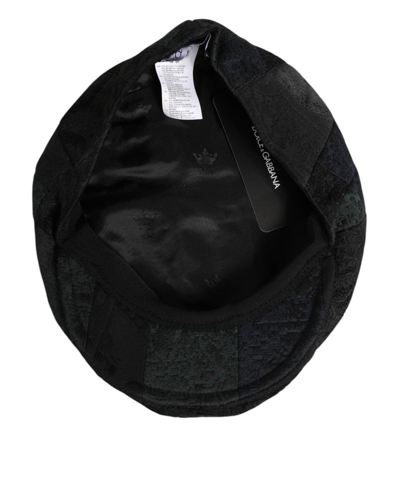 Dolce & Gabbana Black Polyester Newsboy Men Cloth Capello Hat - Beyzy Store - Dolce & Gabbana