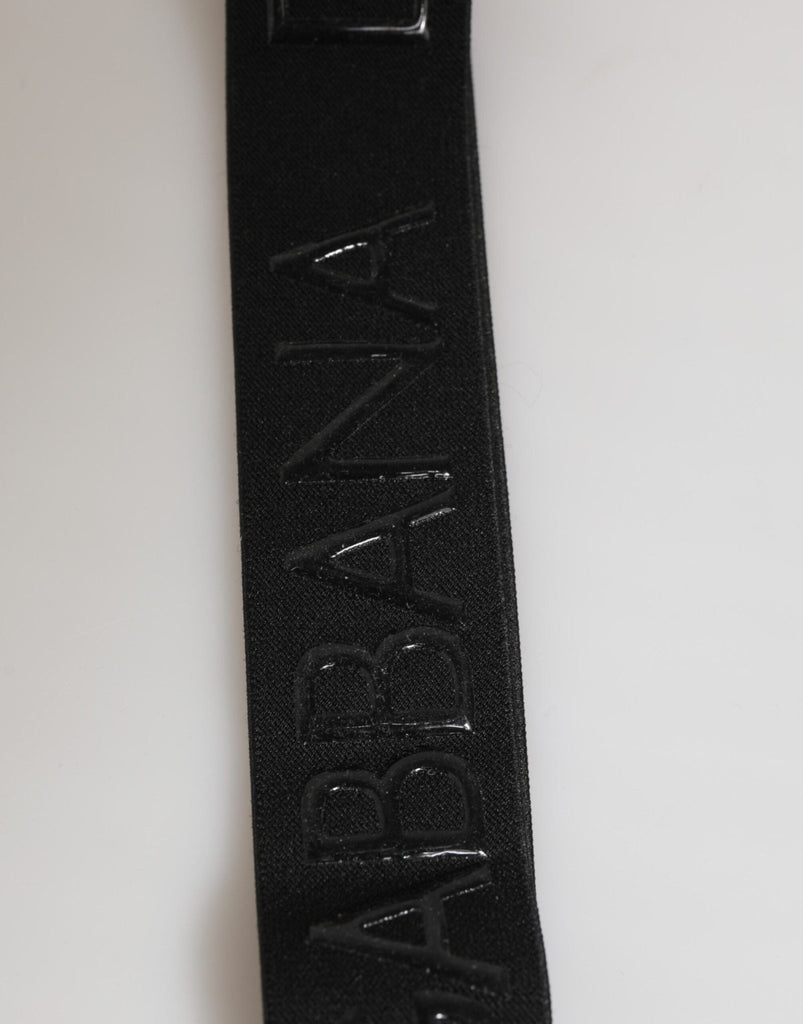 Dolce & Gabbana Black Polyester Stretch Rubberised DG Logo Men Keychain - Beyzy Store - Dolce & Gabbana