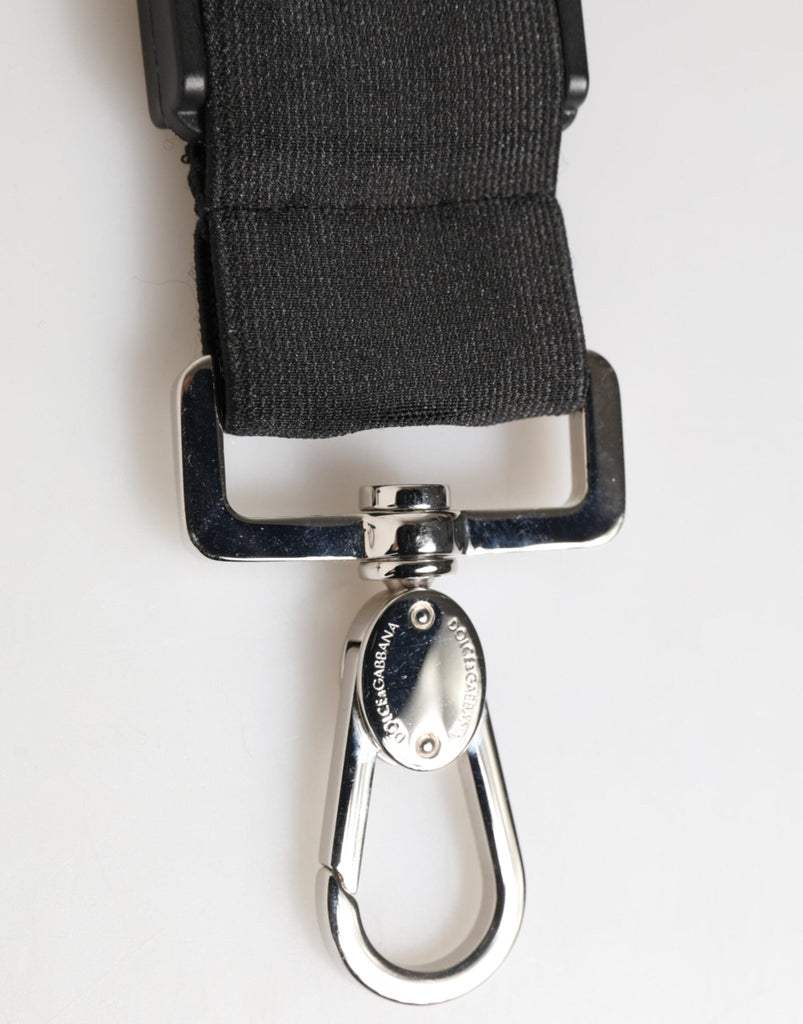 Dolce & Gabbana Black Polyester Stretch Rubberised DG Logo Men Keychain - Beyzy Store - Dolce & Gabbana