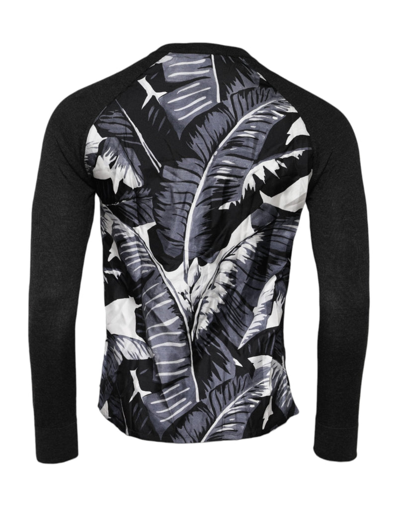 Dolce & Gabbana Black Printed Knitted Men Pullover Sweater - Beyzy Store - Dolce & Gabbana