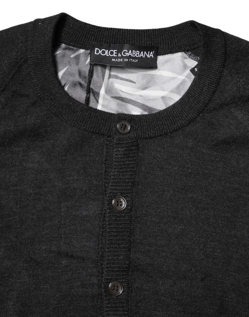 Dolce & Gabbana Black Printed Knitted Men Pullover Sweater - Beyzy Store - Dolce & Gabbana