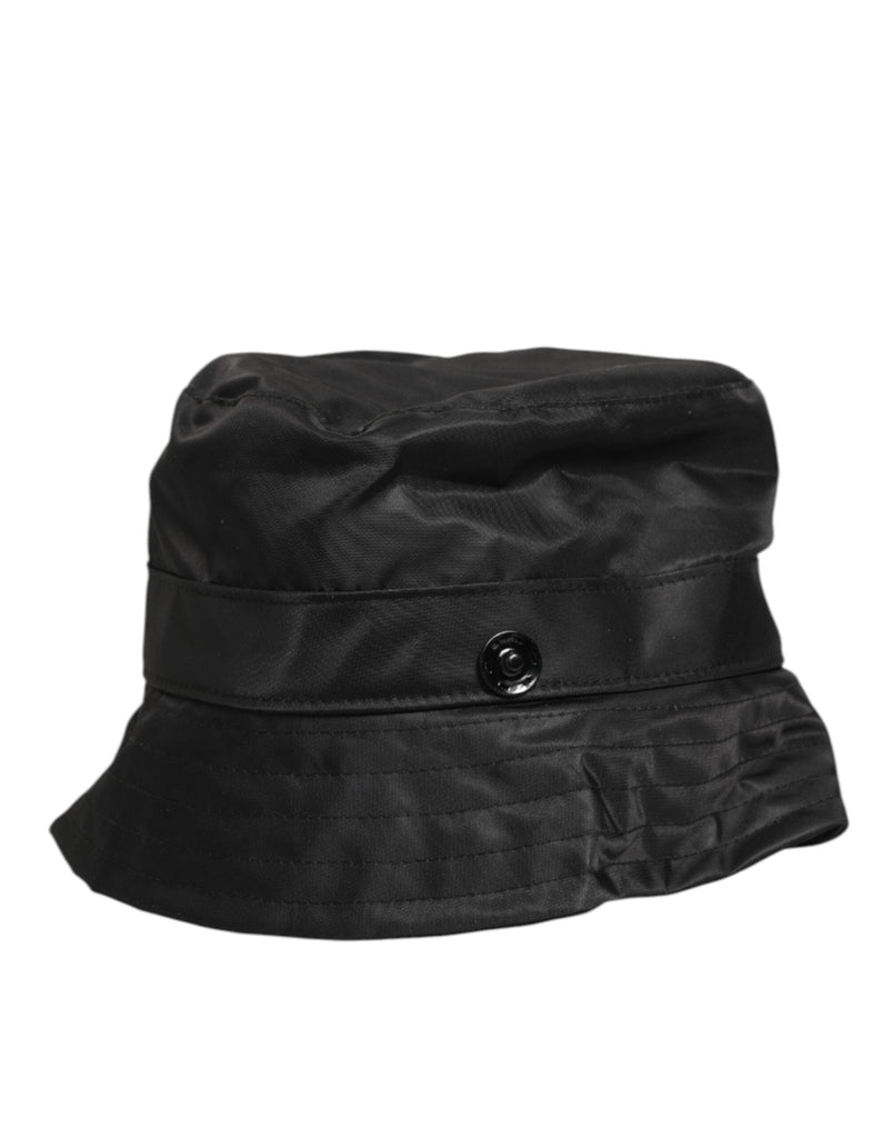 Dolce & Gabbana Black PVC Wide Brim Men Bucket Capello Hat - Beyzy Store - Dolce & Gabbana