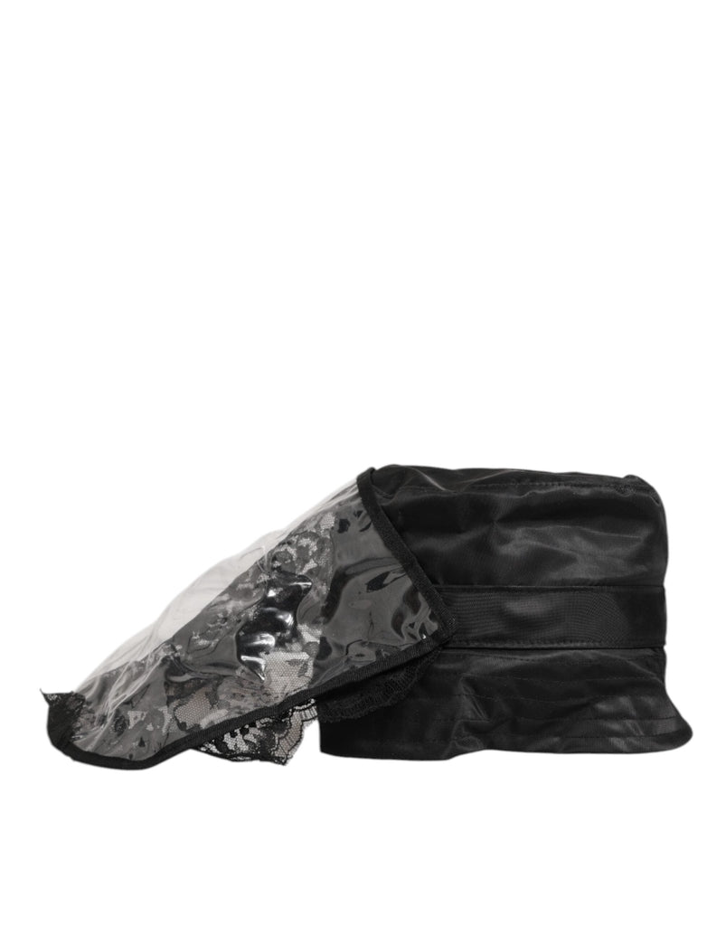 Dolce & Gabbana Black PVC Wide Brim Men Bucket Capello Hat - Beyzy Store - Dolce & Gabbana