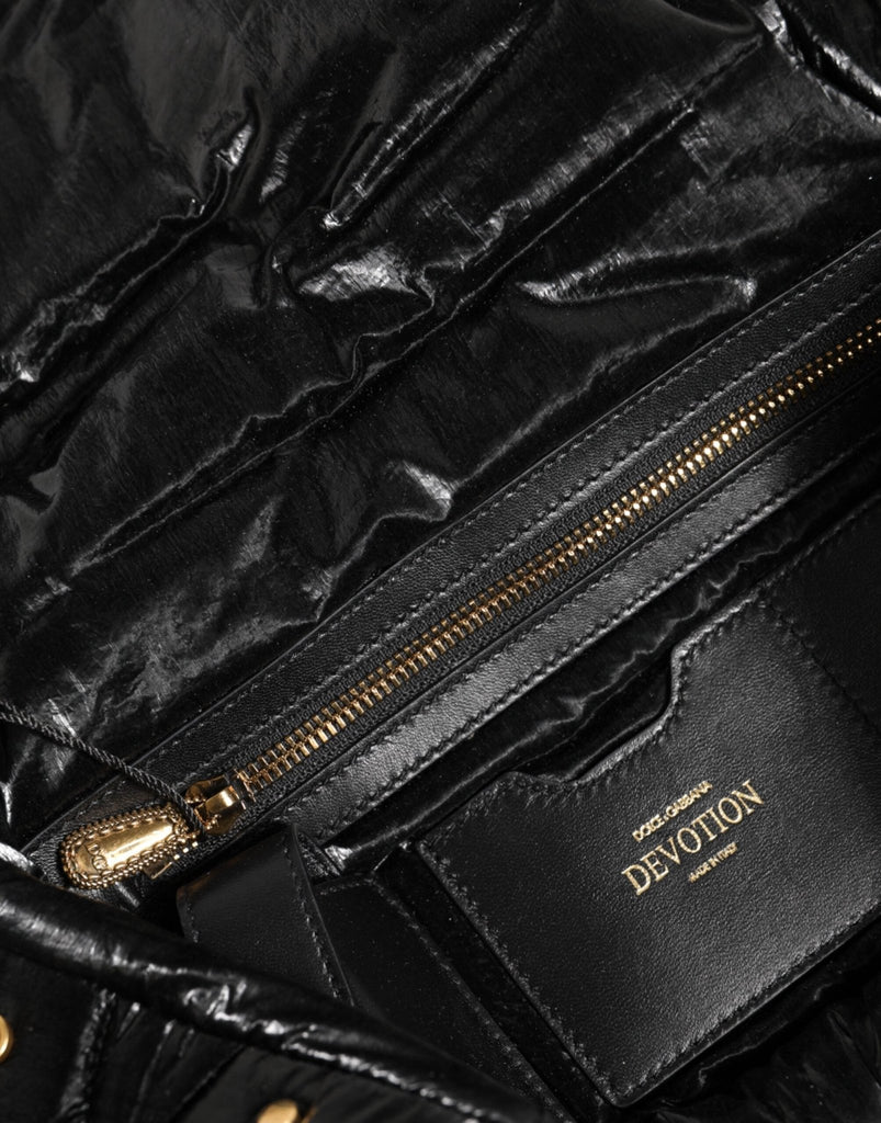 Dolce & Gabbana Black Quilted Nylon Devotion Satchel Chain Strap Bag - Beyzy Store - Dolce & Gabbana