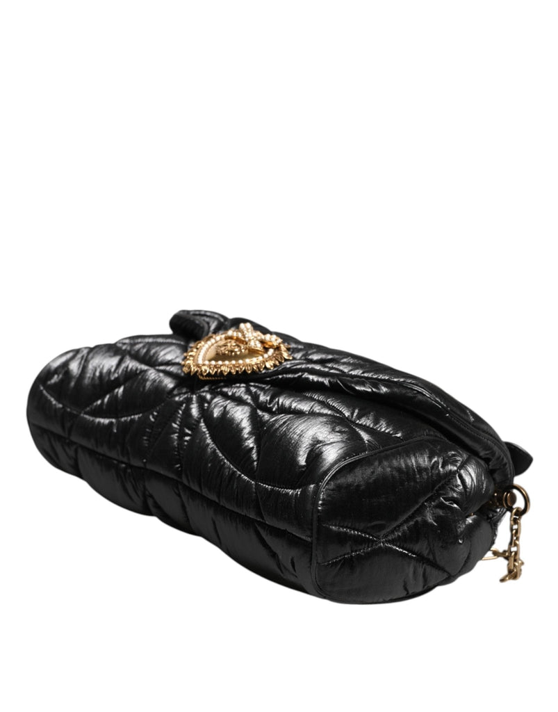 Dolce & Gabbana Black Quilted Nylon Devotion Satchel Chain Strap Bag - Beyzy Store - Dolce & Gabbana