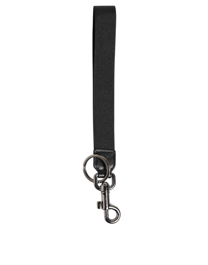 Dolce & Gabbana Black Red DG Logo Polyester Silver Men Keychain Keyring - Beyzy Store - Dolce & Gabbana