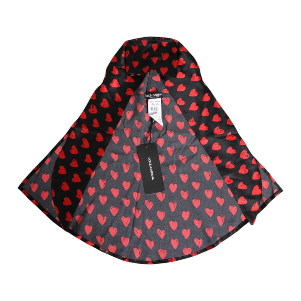 Dolce & Gabbana Black Red Hearts Polyester Hat - Beyzy Store - Dolce & Gabbana