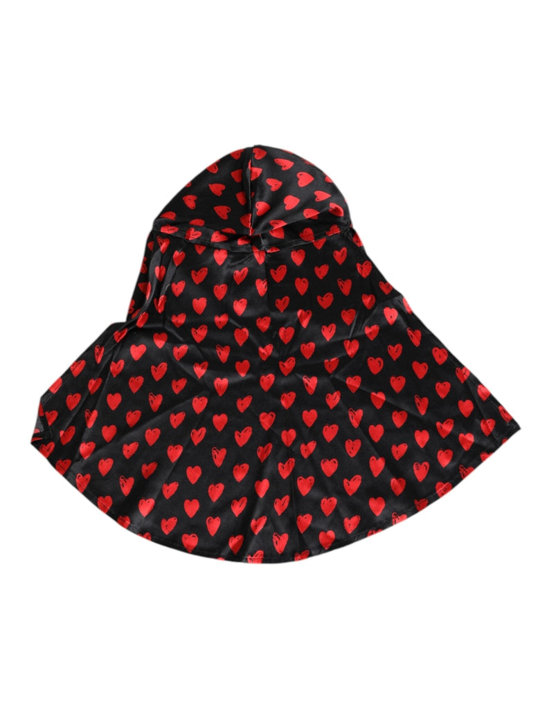 Dolce & Gabbana Black Red Hearts Polyester Hat - Beyzy Store - Dolce & Gabbana
