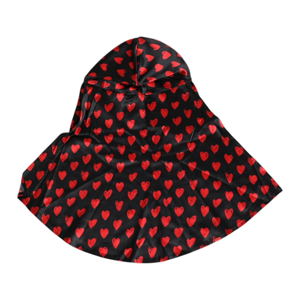 Dolce & Gabbana Black Red Hearts Polyester Hat - Beyzy Store - Dolce & Gabbana