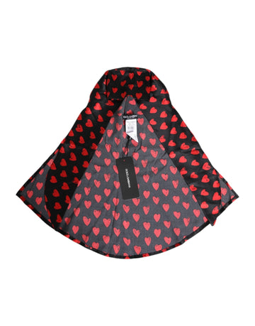 Dolce & Gabbana Black Red Hearts Polyester Hat - Beyzy Store - Dolce & Gabbana