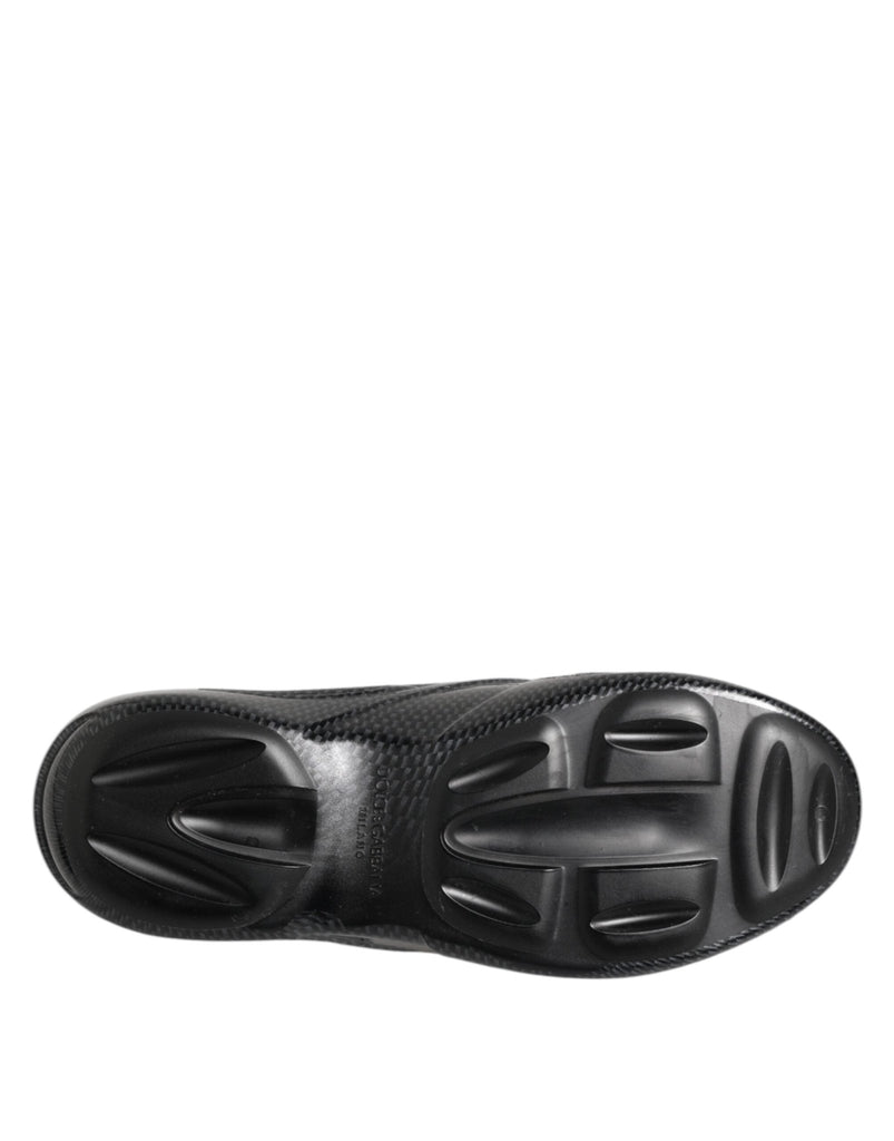Dolce & Gabbana Black Rubber Slides Low Top Sneakers Shoes - Beyzy Store - Dolce & Gabbana