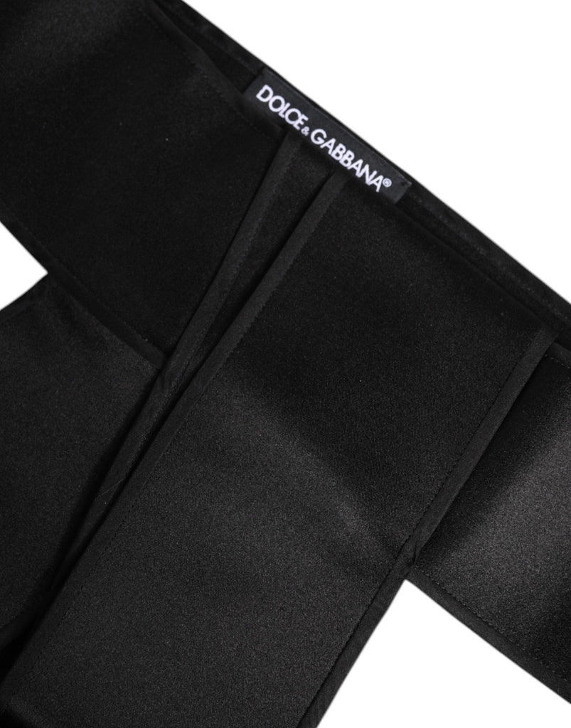 Dolce & Gabbana Black Satin Wide Waist Belt - Beyzy Store - Dolce & Gabbana