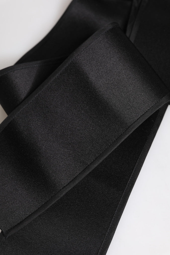 Dolce & Gabbana Black Satin Wide Waist Belt - Beyzy Store - Dolce & Gabbana