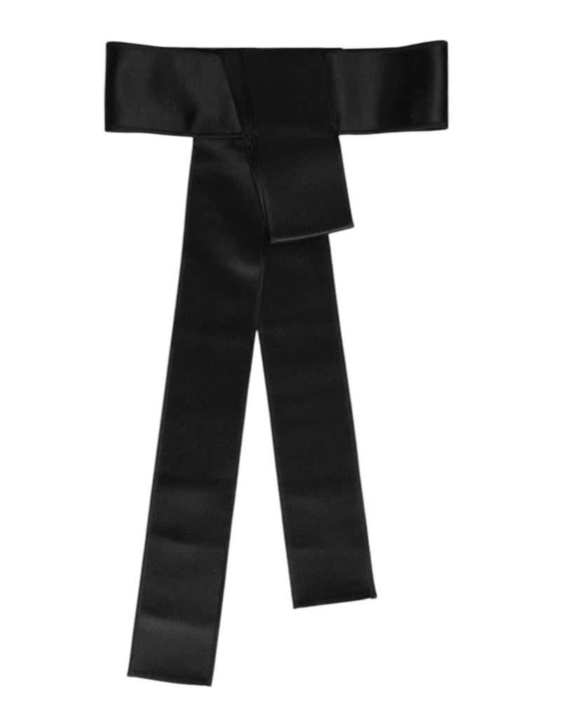 Dolce & Gabbana Black Satin Wide Waist Belt - Beyzy Store - Dolce & Gabbana