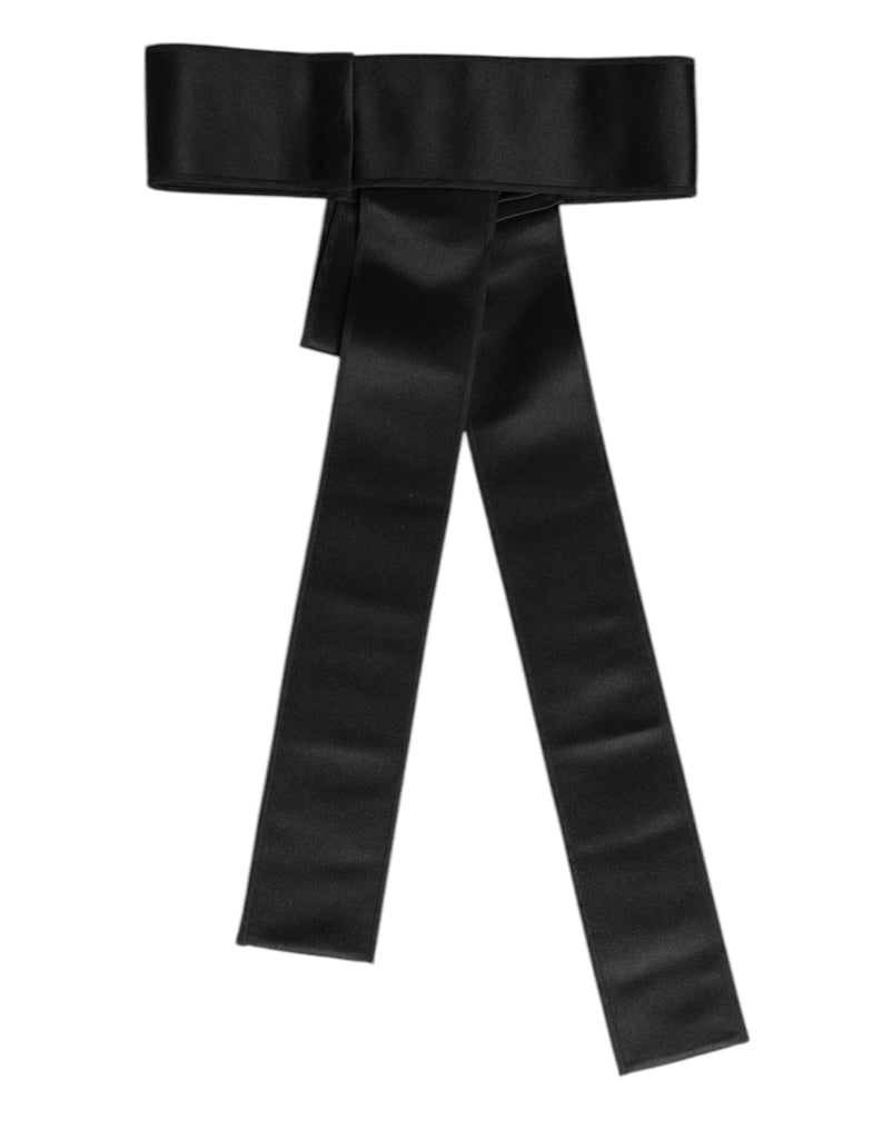 Dolce & Gabbana Black Satin Wide Waist Belt - Beyzy Store - Dolce & Gabbana